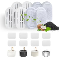 Paquete De 16 Filtros Para Fuentes De Agua Cat Dooob De Acero Inoxidable