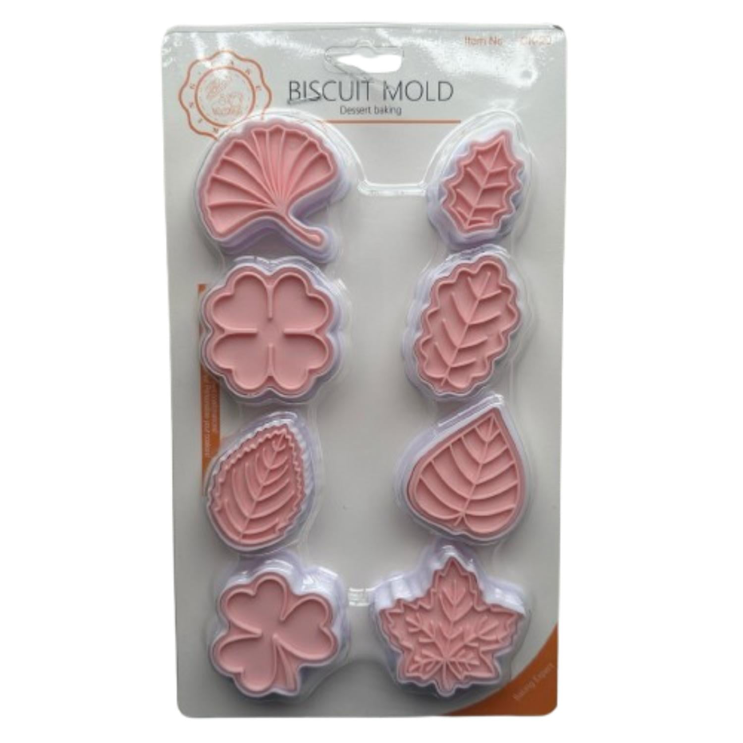 Genérico - Cortador Galletas Hojas Estampadas Blanco