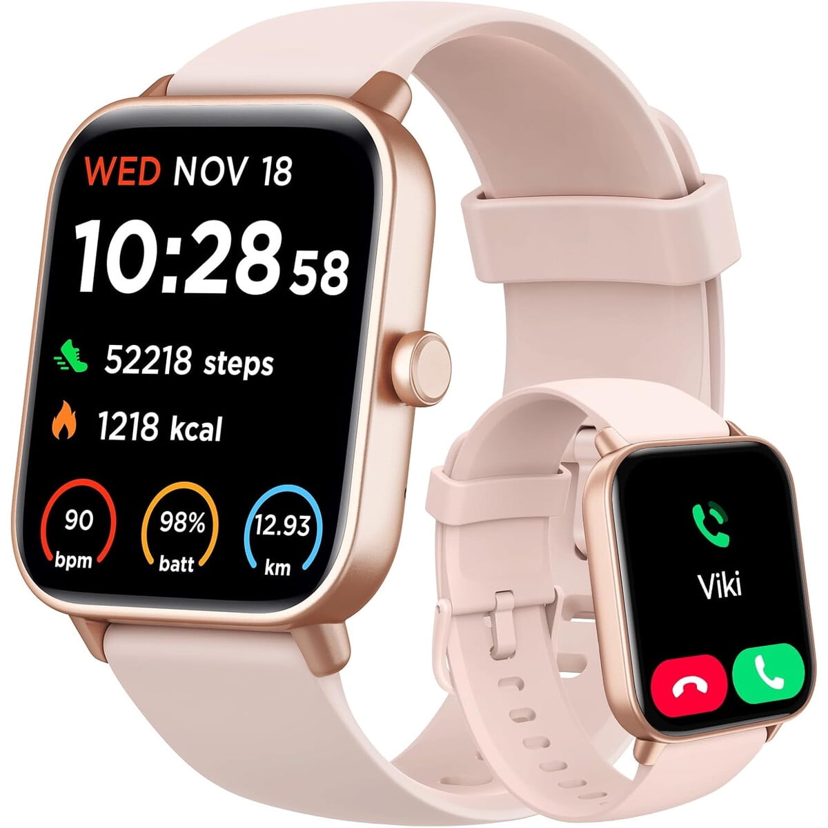 Gydom - Smartwatch Mujer Alexa Ip68 Rosado 1 8 Android Iphone