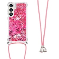 Funda Foxdock Para Samsung Galaxy S25 Plus Con Cuerda Ajustable, Brillo Líquido, Protección Antigolpes Y Lente – Ideal Para Regalo