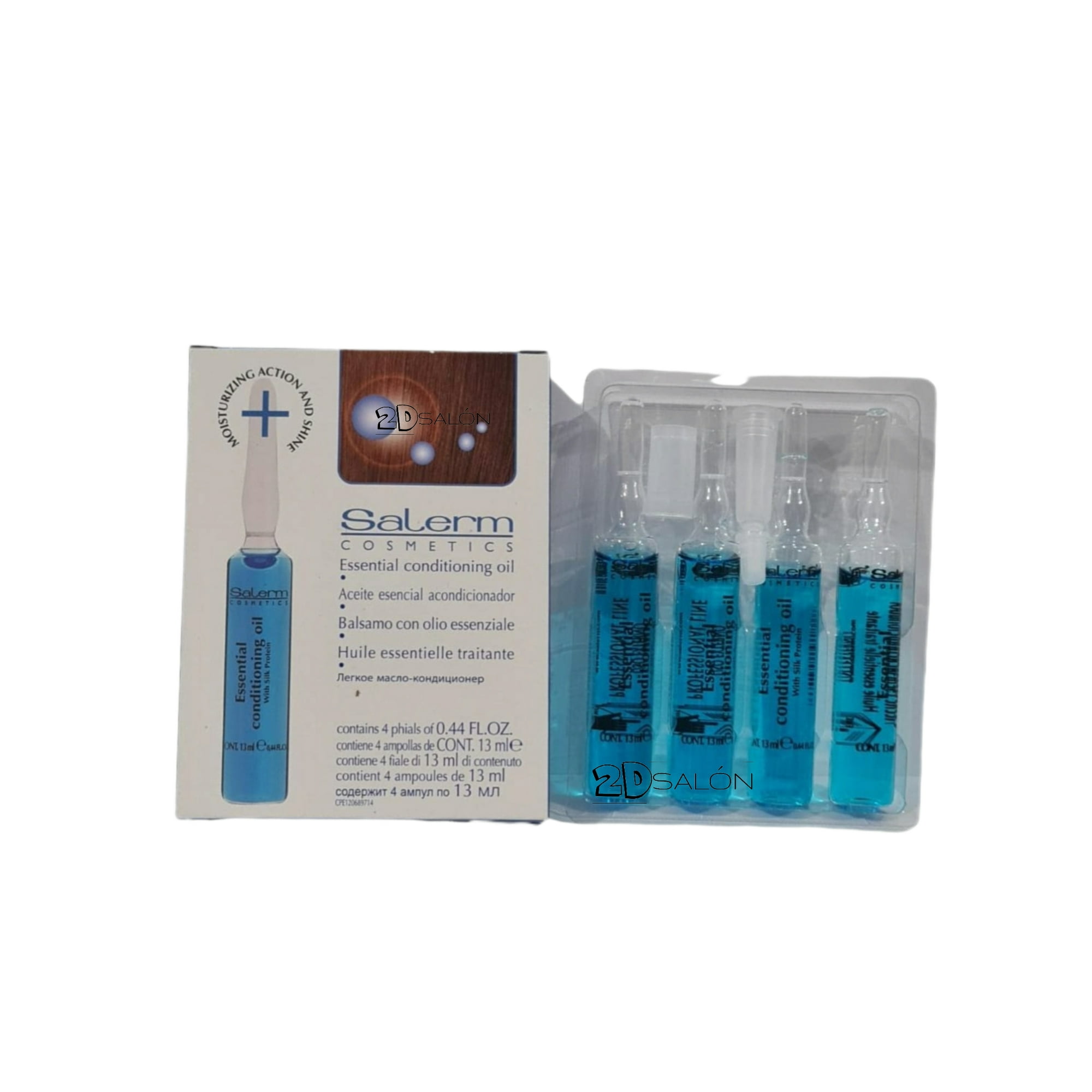 Salerm Cosmetics - Kit 4 Ampollas Capilar Aceite Esencial Salerm