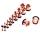 thumbnail image 2 of Calibradores de oído de acero inoxidable de 9 pares que estiran los tapones del túnel 14g-00g de oro rosa, 2 of 5