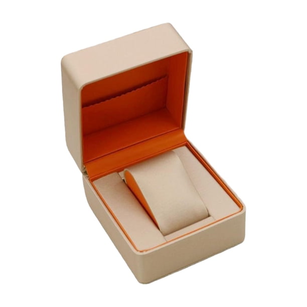 Caja de joyería para un solo reloj, estuche organizador de joyas, soporte para pulsera con funda de almohada para reloj, vitrina para collar , champán
