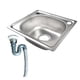 thumbnail image 4 of Fregadero De Cocina De Un Solo Recipiente De Acero Inoxidable Con Colador, Manguera, Lavabo, 42cm X 37cm, 4 of 5