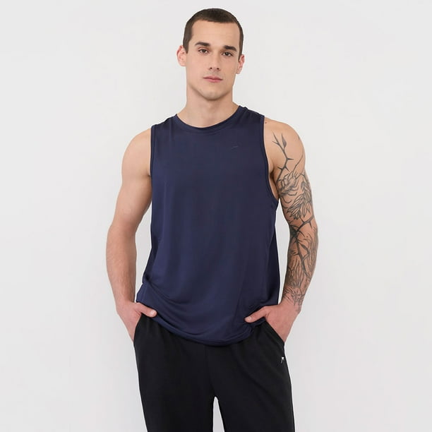 Polera Hombre Deportiva Tank Poliéster Navy Corona