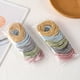 thumbnail image 5 of 100pcs Macaroon Color Hair Ties - High Stretch, No Damage & Perfect for Women's Ponytails!, 5 of 5
