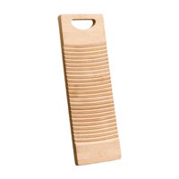 Magideal - Tabla De Lavar De Bambú Fácil De Almacenar Con Orificio Para Colgar Herramienta Para Lavar Ropa A Mano Tabla De Limpieza De Ropa Interior Para El 50X18Cm