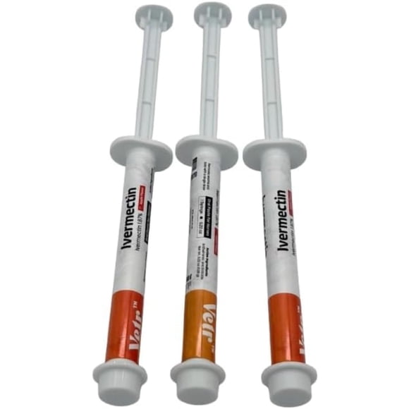 Ivermectina para caballos y ovejas, concentración 1.87 %, 6 mL, paquete de 3