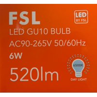 Pack X3 Ampolletas Led Gu10 6W- (Luz Fria) Fsl
