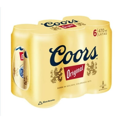 Cerveza Lager 5° Pack Lata 6 Un Coors