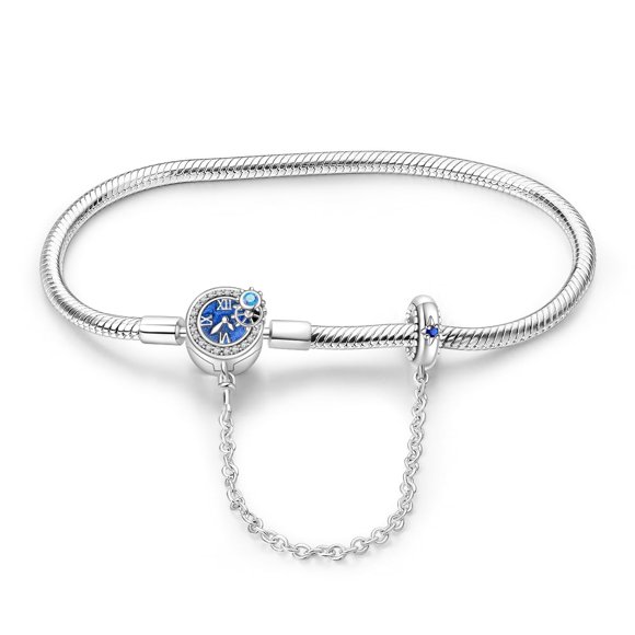 Pulsera ChenYuTe de plata esterlina 925 con cadena serpiente para mujer