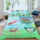 thumbnail image 2 of Lale Ki Lolu Conjunto de sábanas temático, trío de piezas, cómodo y amigable con la piel, diseño único, regalo de decoración para el hogar para familiares, amigos y fans, 90 cm * 190 cm, 2 of 6