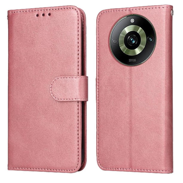Funda Billetera para Realme 11 Pro con Porta Tarjetas y Soporte Ajustable Rosa