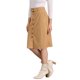 thumbnail image 4 of INSPIRE CHIC Falda Midi de Pana de Cintura Alta para Mujer, Línea A, con Botones al Frente, Plisada, con Cinturón y Bolsillos, Color Camel, Talla M, 4 of 6