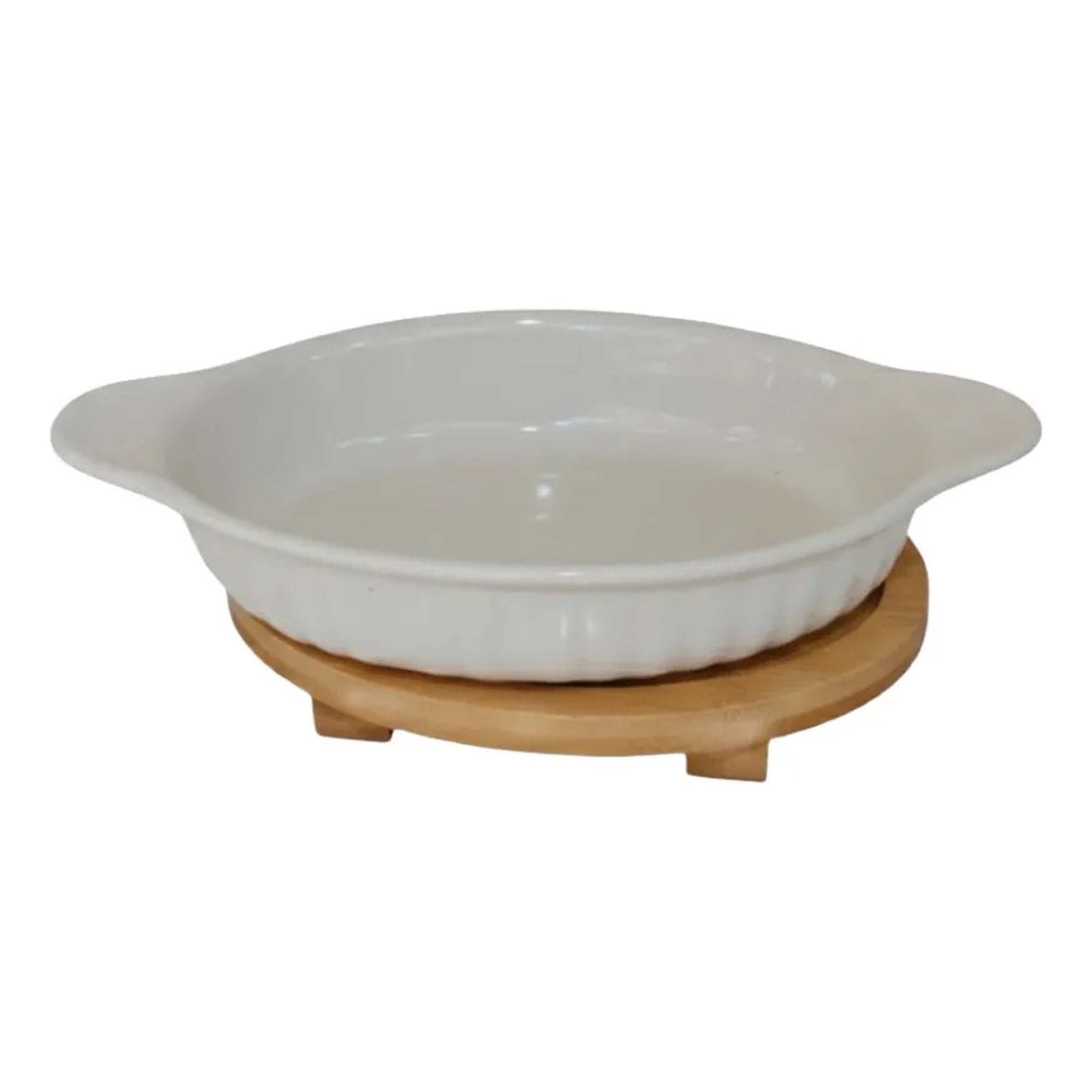 Genérico - Fuente Horno Base Bambú Servir Mesa Estilo Minimalista Jhn