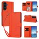 thumbnail image 2 of Funda Cartera Trébol para Samsung Galaxy S25 FE con Ranuras Tarjetas y Carga Inalámbrica Naranja, 2 of 6
