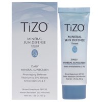 Tizo - Defensa Solar Mineral Teñida Spf 50 De Para Mujeres - Protector Solar De 1,75 Oz