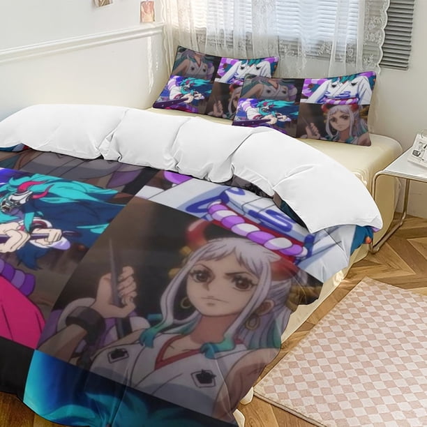 Yamato Bed Duvet Cover Funny Anime Cartoon Bedding Sets Lightweight 3 Piece Comforter Sets