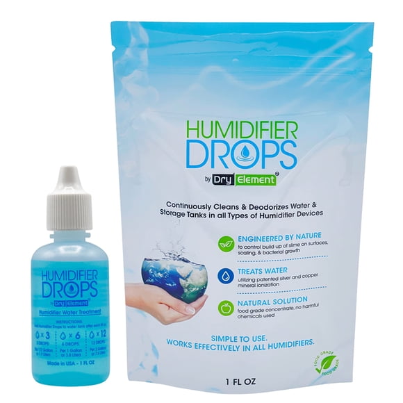 Humidificador Drops Dry Element Premium, apto para uso alimentario, 30 ml