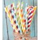thumbnail image 1 of Juego de pajitas de papel Charmed Rainbow Stripe, 150 pajitas, 1 of 1