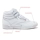 thumbnail image 4 of Zapatillas Reebok Freestyle Hi High Top para mujer blanco/plateado, 4 of 8