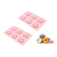 Genérico - Pack X2 Moldes Silicona Moldes De Silicona Donuts Mini Dona