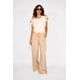 thumbnail image 5 of Pantalón Ancho Efecto Lino Alana Beige beige L, 5 of 5