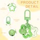 thumbnail image 3 of Uxcell 10 piezas de llaveros de estrella, encantos de llavero lindos al por mayor estrellas campana adornos de bolsa anillo de llaves para mujeres bolsos de cuero, verde, 3 of 6