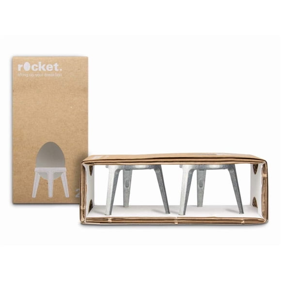 Set de Porta Huevos Brainstream Rocket Tripod 2 Piezas Plateado