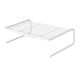 thumbnail image 1 of Organizador De Escritorio Con Soporte Para Monitor De Malla Metálica Para Consola De Juegos, TV, Monitor De Computadora, Pequeño, Blanco, 1 of 3