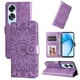 thumbnail image 1 of Funda tipo cartera FOXDOCK para OPPO A60 4G , diseño girasol en relieve, cuero PU, cierre magnético, soporte y tarjetero, 1 of 5