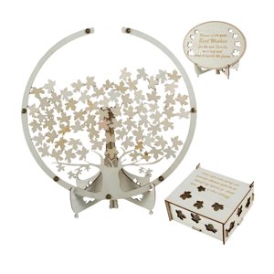 Bothyi - Libro De Visitas De Boda En 3D, Transparente, Redondo, Con Marco Para Ceremonia De Cumpleaños