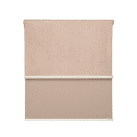 Cortina Roller Blackout Doble 2 Paño 80X200 Con Visillo Cafe Claro Lino Sin Cenefa Guiza