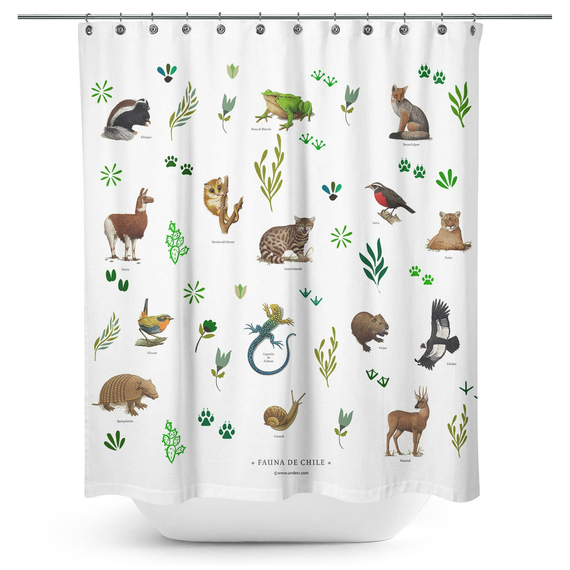 Andes1 - Cortina De Baño Fauna Chilena