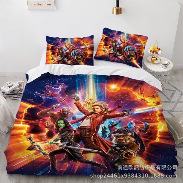 Guardians of the Galaxy Bedding Set Duvet/Comforte Cover Pillowcases Gifts3-Piece Bedding Set