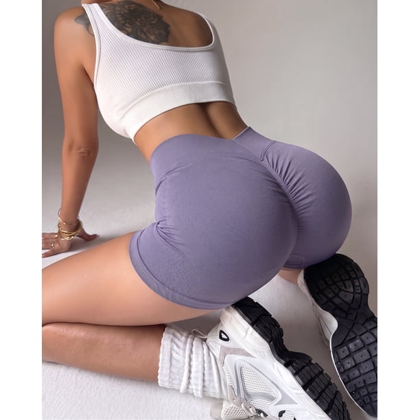 Short Fitness Calza Corta Push Up Pretina V Ajuste Escultórico - YJ324