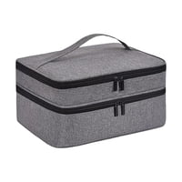 Ioensy - Bolsa De Almacenamiento De Esmalte De Uñas Bolsa De Kit De Uñas Portátil Para Viajes Kit De Uñas Para El Hogar Gris