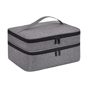 Ioensy - Bolsa De Almacenamiento De Esmalte De Uñas Bolsa De Kit De Uñas Portátil Para Viajes Kit De Uñas Para El Hogar Gris