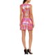 thumbnail image 3 of INSPIRE CHIC Vestido de Mujer Sin Mangas de Cintura Alta Brillante Ajustado y Acampanado Mini Vestido Rosa Fucsia S, 3 of 7