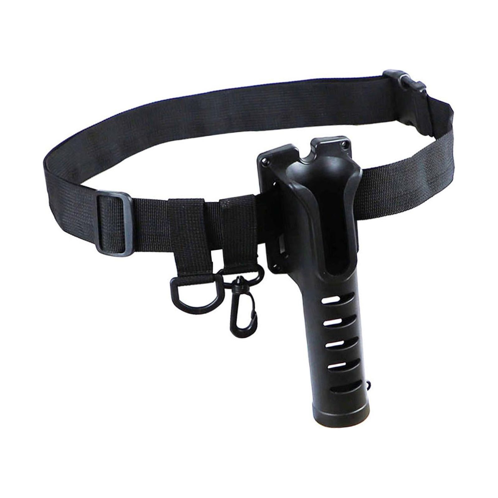 Magideal - Soporte Para Caña De Pescar En La Cintura, Insertador De Caña De Pescar Universal Portátil, Cinturón Para Carrete De Fundición, Herramienta Esencial P Negro
