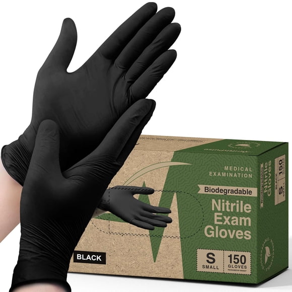 Guantes biodegradables FifthPulse 150 de nitrilo de tamaño medio