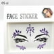 thumbnail image 1 of 5.71*5.91inch Sexy Face Sticker Rhinestone Tattoo Sticker Flashy False Tattoo Women's Party Eyebrow Sticker Decoration DIY Jewelry Tattoo Sticker, 1 of 3