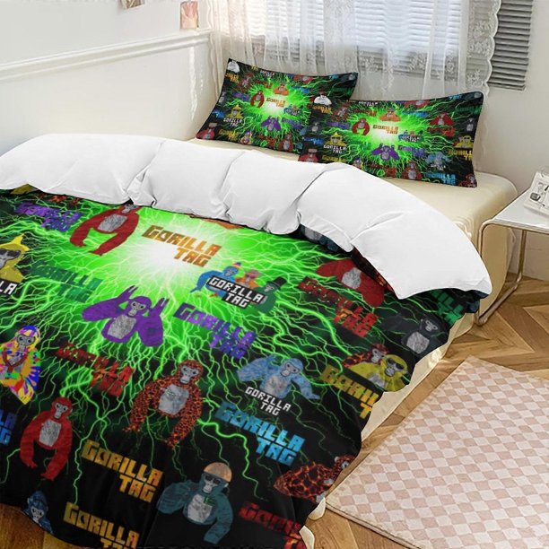 Game Gorilla Tag3-Piece Bedding Set Soft Wa And Comfortable Bed Set Bed ee
