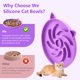 thumbnail image 2 of Comedero para gato Sarnxgr 2 piezas de silicona, puzzle de alimentación lenta, 2 of 7