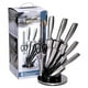 thumbnail image 2 of Juego de cuchillos con base 7 piezas acero inoxidable moderno, 2 of 6