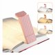 thumbnail image 1 of Luz de Lectura Recargable USB Color Rosa Transparente – Lámpara Portátil para Leer Libros, Ideal para Mesita o Viaje – 1 Pieza, 1 of 7