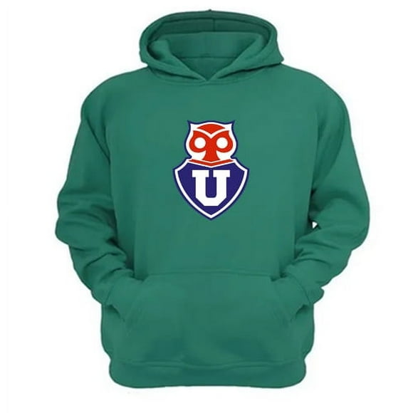 Polerón Canguro U De Chile Verde Aguamarina Talla L Unisex