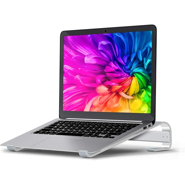 Soporte para portátil de escritorio, , soporte elevador de aluminio ergonómico y ventilado, compatible con MacBook Air Pro, Dell XPS, HP 11, 14, 15,6 y 17,3 pulgadas, para trabajar desde casa.