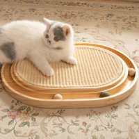 Juguete Rascador Para Gatos Cheerhome Pets De Sisal Con Bola De Madera