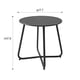 thumbnail image 4 of Mesa auxiliar pequeña para patio exterior juserox, metal negro, 4 of 7